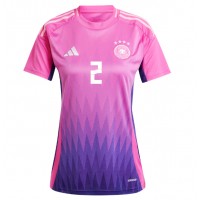 Camiseta Alemania Antonio Rudiger #2 Visitante Equipación para mujer Eurocopa 2024 manga corta